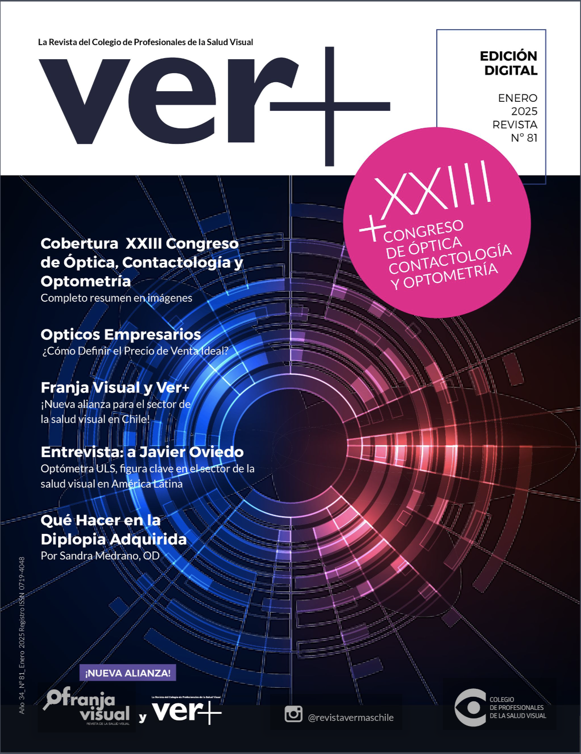 Revista Ver+ Edición Enero 2025- XXIII Congreso de Óptica, Contactología y Optometría.